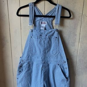 Vintage blue checkered overalls!